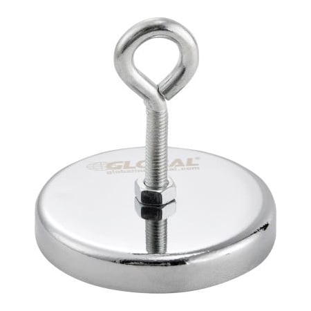 Dailymag Magnetic Tech - Ningbo Global Industrial Ceramic Hang-It Magnet w/ Attached Eyebolt 35 Lbs. Pull 6/Pack 320761